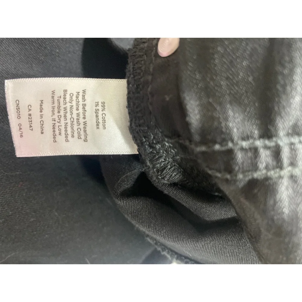 Talbots Slim Ankle Pants Womens 16P Black Excellent Flawless Five-Pocket Denim
